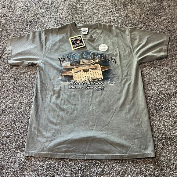 Vintage Majestic New York Yankees Stadium Final Season 2008 Shirt Size L MLB - Picture 1 of 6
